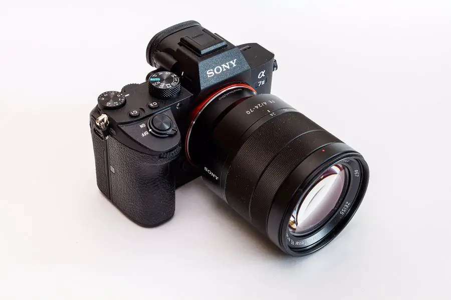 Sony camera with zoom lenses